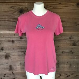 Life is good Sneakers Gotta Run Pink Crusher Tee Size Small